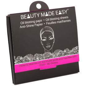 Papel Absorvente Rosa 80 Folhas Beauty Made Easy