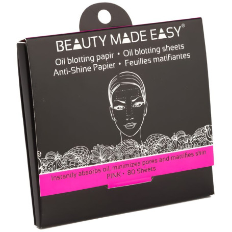 Papel Absorvente Rosa 80 Folhas Beauty Made Easy