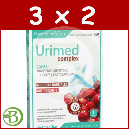 Pack 3x2 Urimed Complex 30 Cápsulas Dietmed