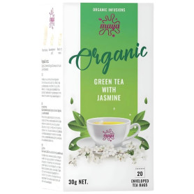 Infusão De Chá Verde com Jasmim 20 Filtros Maya Organic