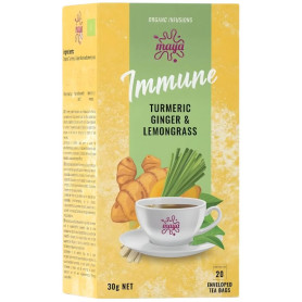 Immune Cúrcuma, Erva-Cidreira e Gengibre 20 Filtros Maya Organic