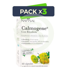 Pack 3x Calmogene com Rhodiola 60 Cápsulas Natysal
