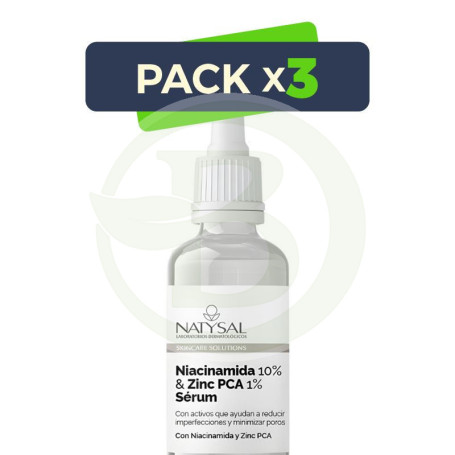 Pack 3x Sérum Niacinamida y Zinc Pca 20Ml Natysal