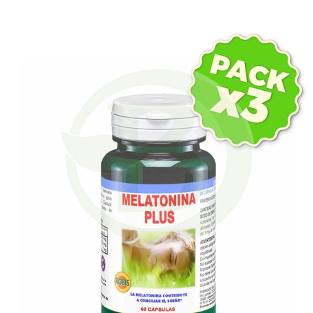 Pack 3x Melatonina Plus 1,9Mg. 30 Cápsulas Robis