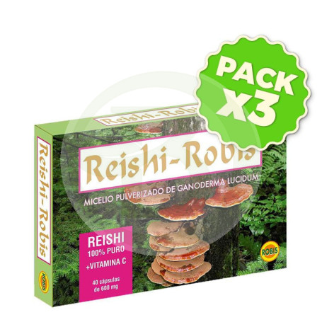 Pack 3x Reishi 40 Cápsulas Robis