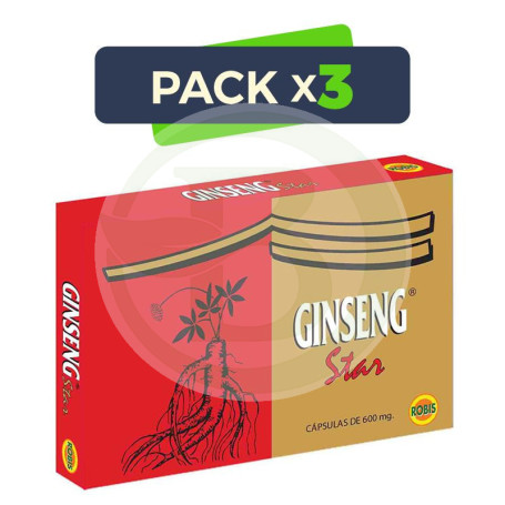 Pack 3x Ginseng Star 60 Cápsulas Robis