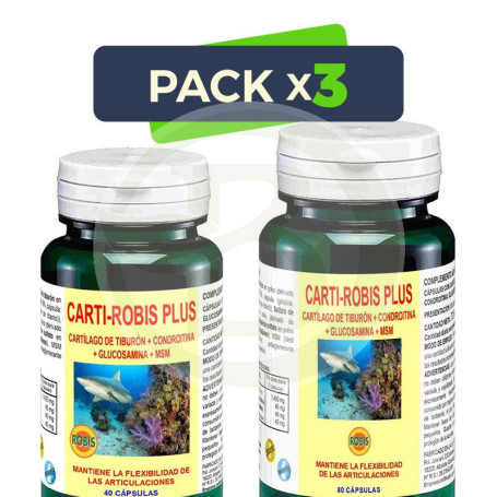 Pack 3x Cartirobis Plus 120 Cápsulas Robis