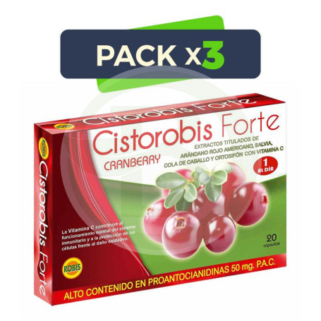 Pack 3x Cistorobis Forte 20 Cápsulas Robis