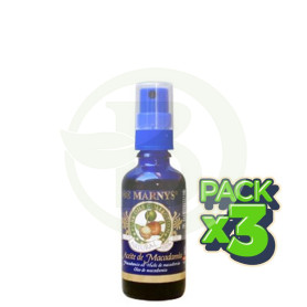 Pack 3x Aceite Puro de Macadamia 50Ml. Marnys