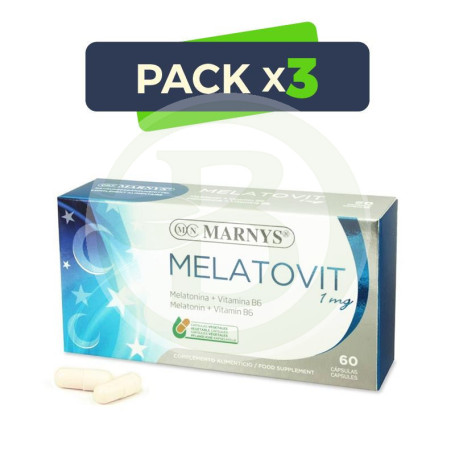 Pack 3x Melatovit 60 Cápsulas Marnys