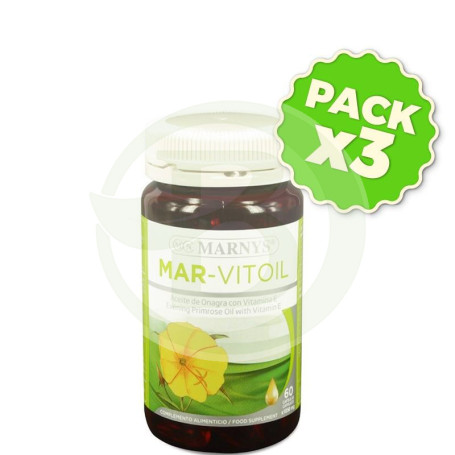 Pack 3x Mar-Vitoil 60 Cápsulas 1.050Mg. Marnys
