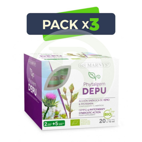 Pack 3x Phytalgem Depu Bio 20 Viales Marnys
