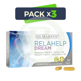 Pack 3x Relahelp Dream 30 Cápsulas Marnys