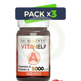 Pack 3x Vitahelp Vitamina a 5000Ui 120 Perlas Marnys
