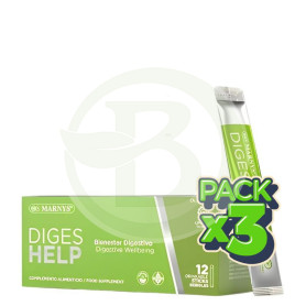 Pack 3x Digeshelp 12 Sticks Bebibles Marnys