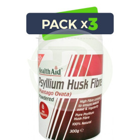 Pack 3x Fibra de Cáscara de Psyllium en Polvo Health Aid
