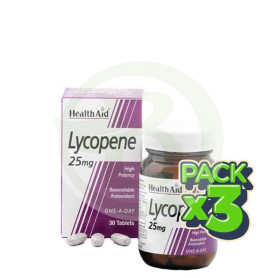 Pack 3x Licopeno 25Mg. Health Aid