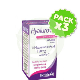 Pack 3x Hyalurovit 30 Comprimidos Health Aid