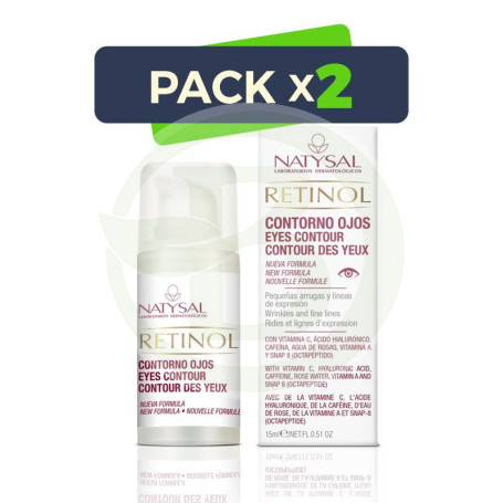Pack 2x Contorno de Ojos Retinol 15Ml. Natysal