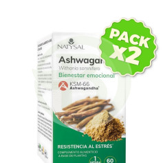 Pack 2x Ashwagandha Ksm66 60 Cápsulas Natysal