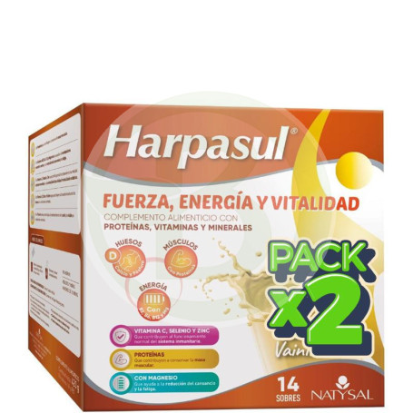 Pack 2x Batido Fuerza Energía y Vitalidad Vainilla 14 Sobres Natysal