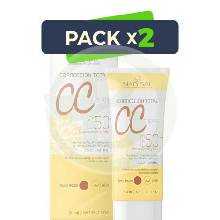 Pack 2x Cc Cream Fps 50+ 50Ml Natysal