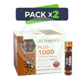 Pack 2x Jalea Real Plus 1.000Mg. 20 Viales Marnys