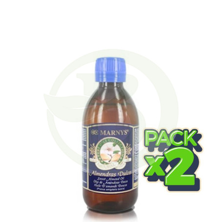 Pack 2x Aceite Puro de Almendras Dulces 250Ml. Marnys