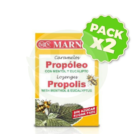 Pack 2x Caramelos Propoleo, Mentol y Eucalipto 36,5Gr. Marnys