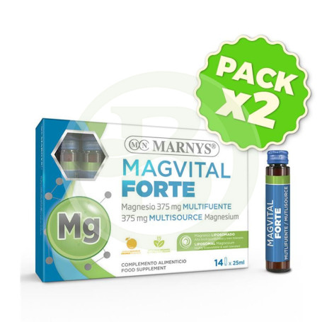 Pack 2x Magvital Forte 14 Viales Marnys