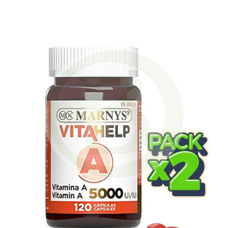 Pack 2x Vitahelp Vitamina a 5000Ui 120 Perlas Marnys