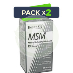 Pack 2x MSM (Metilsulfonilmetano) 1000Mg. Health Aid