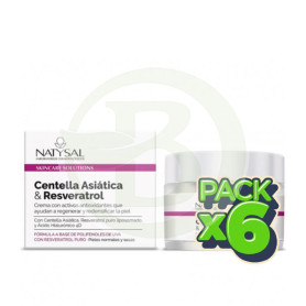 Pack 6x Crema Facial Centella Asiatica y Resveratrol 50Ml Natysal