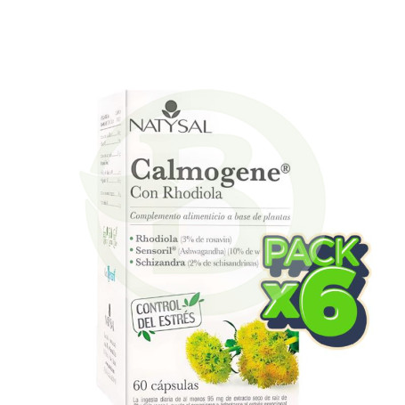 Pack 6x Calmogene con Rhodiola 60 Capsulas Natysal