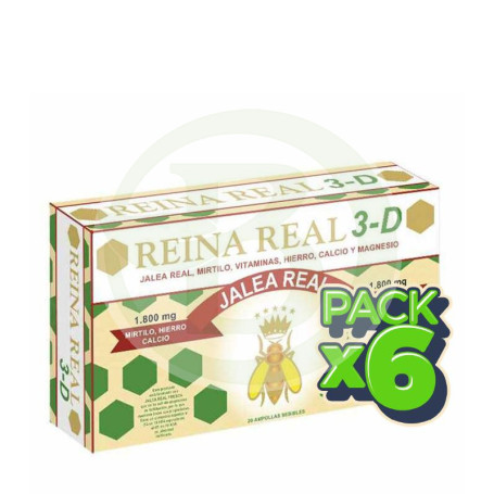 Pack 6x Reina Real 3D 20 Ampollas Robis