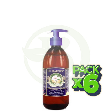 Pack 6x Aceite Puro de Almendras Dulces 500Ml. Marnys
