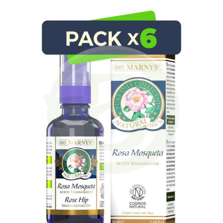 Pack 6x Aceite Puro de Rosa Mosqueta Spray 50Ml. Marnys