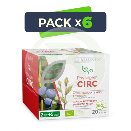 Pack 6x Phytalgem CIRC 20 Viales Marnys