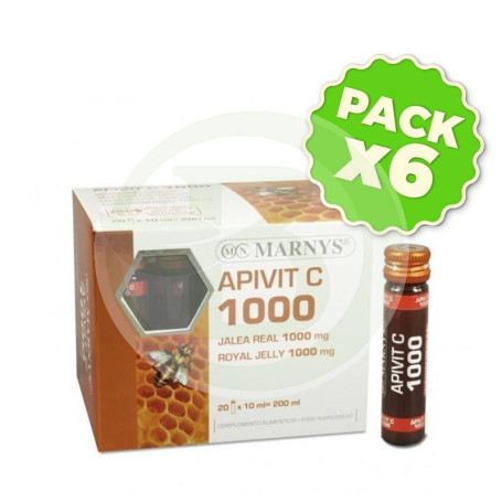 Pack 6x Apivit C 1000 20 Viales Marnys