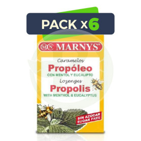 Pack 6x Caramelos Propoleo, Mentol y Eucalipto 36,5Gr. Marnys