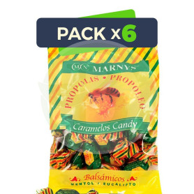 Pack 6x Caramelos Propoleo, Miel, Mentol y Eucalipto 60Gr. Marnys