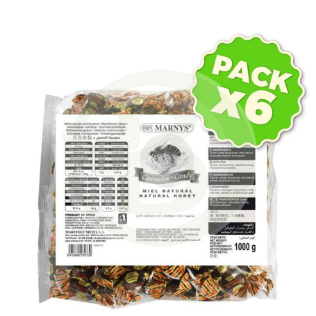 Pack 6x Caramelos De Propoleo con Miel 1Kg Marnys