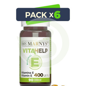 Pack 6x Vitahelp e 400Ui 90 Cápsulas Marnys