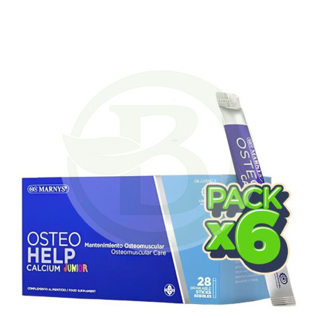 Pack 6x Osteohelp Calcium Junior 28 Sticks Bebibles Marnys