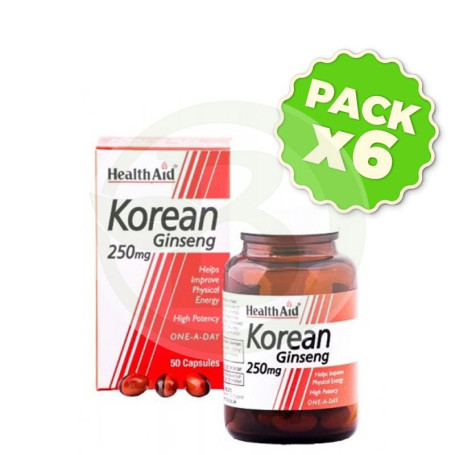 Pack 6x Ginseng Coreano (Panax Ginseng) Health Aid
