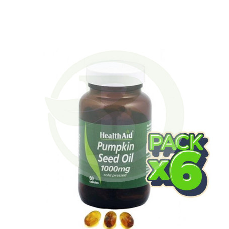 Pack 6x Aceite de Calabaza 1000Mg. Health Aid