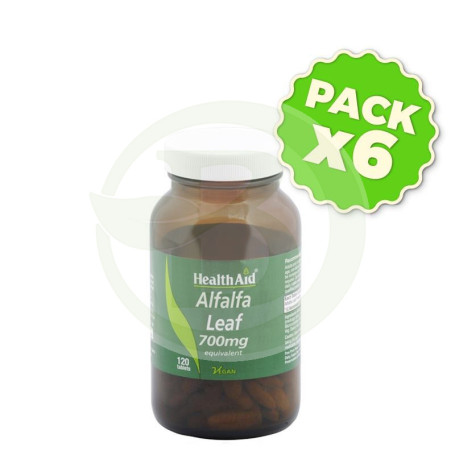 Pack 6x ALFALFA 120 COMPRIMIDOS HEALTH AID