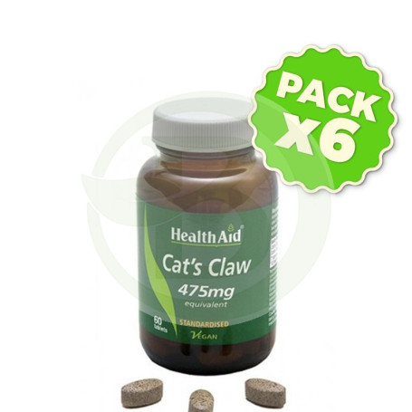 Pack 6x Uña de Gato (Uncaria Tomentosa) Health Aid