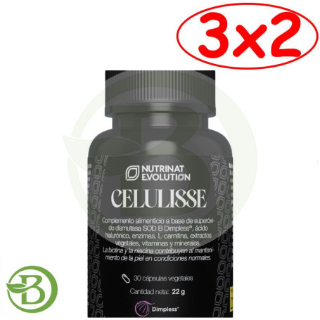 Pack 3x2 Celulisse 30 Cápsulas Vegetales Nutrinat Evolution