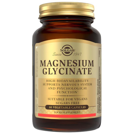 Magnésio Bisglicinato 60 Cápsulas Solgar